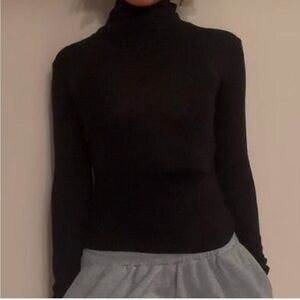 black turtleneck shirt